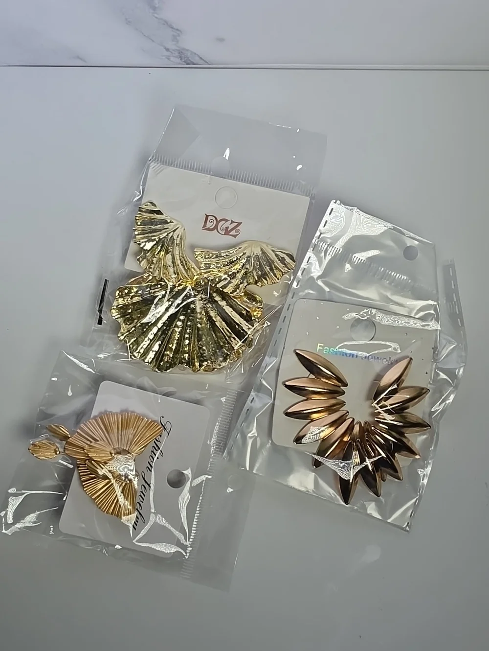 Gold Statement Earrings - Fashion Jewelry